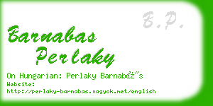 barnabas perlaky business card